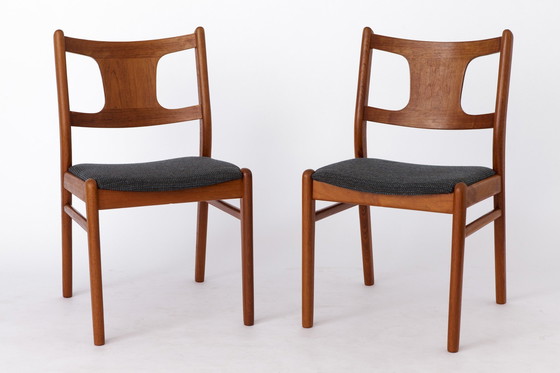 Image 1 of 2 Vintage Deense stoelen - 1960S Mid Century Moderne Stijl