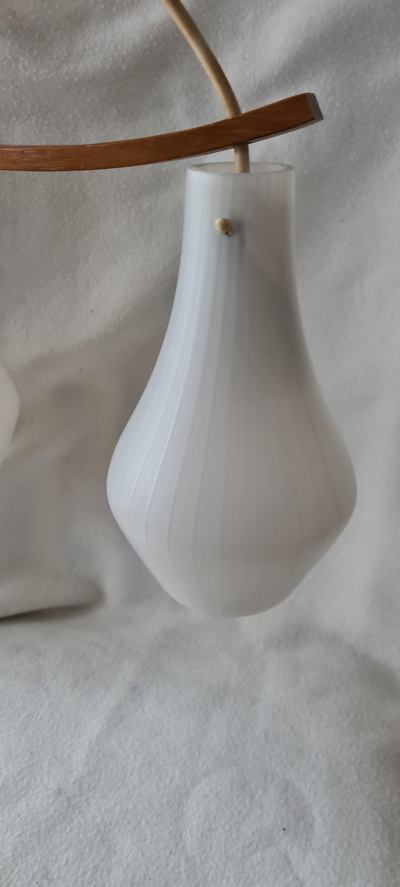 Image 1 of Scandinavische houten lamp Mid Century