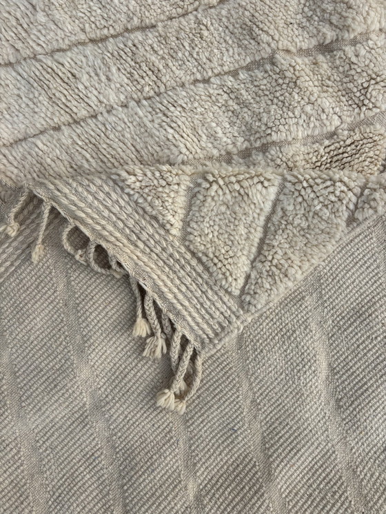 Image 1 of Blanc - Marokkaans Wit Beni Ourain Wollen Vloerkleed 205X310 Cm