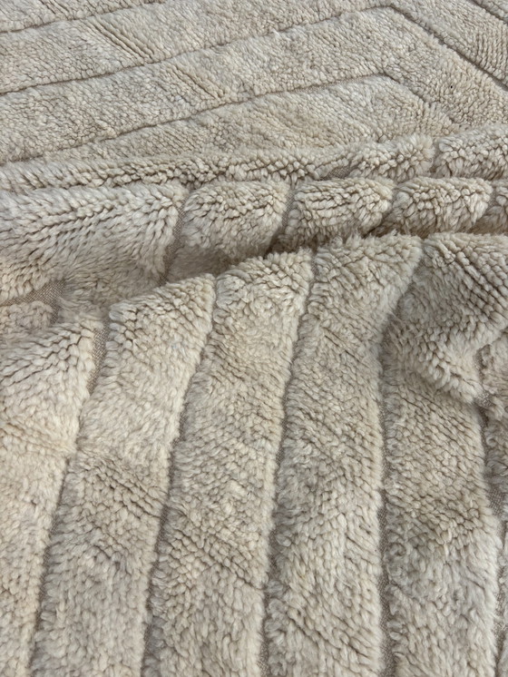 Image 1 of Blanc - Marokkaans Wit Beni Ourain Wollen Vloerkleed 205X310 Cm