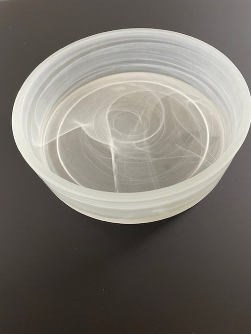 Aida Danish Design Schaal - Glas Met Wit Rook/Wolk Effect