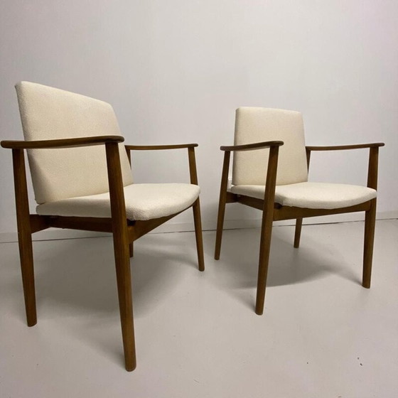 Paar vintage eiken fauteuils van Børge Mogensen voor Søborg møbelfabrik, Denemarken 1960 (photo 2 of 13)