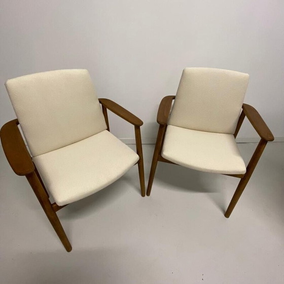 Paar vintage eiken fauteuils van Børge Mogensen voor Søborg møbelfabrik, Denemarken 1960 (photo 3 of 13)