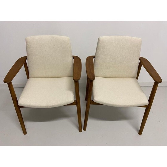 Paar vintage eiken fauteuils van Børge Mogensen voor Søborg møbelfabrik, Denemarken 1960 (photo 5 of 13)
