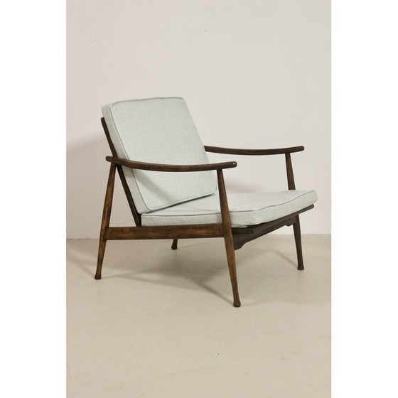 Image 1 of Scandinavische vintage fauteuil met gebogen armen, 1960