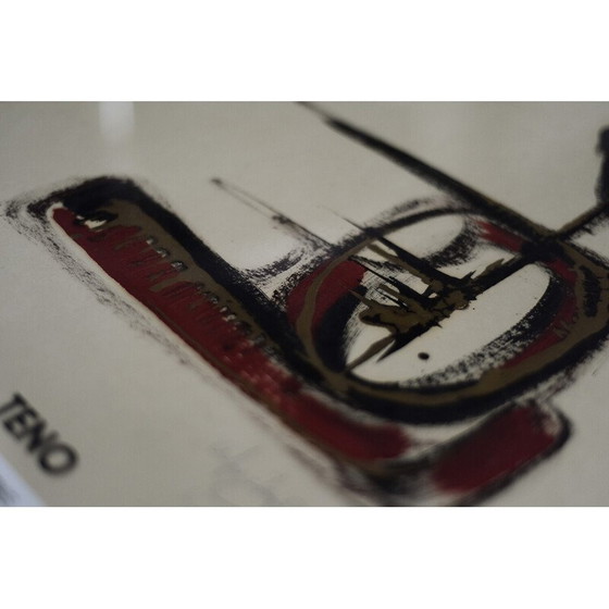 Image 1 of Vintage poster van de Aurelio Teno tentoonstelling, Denemarken 1965