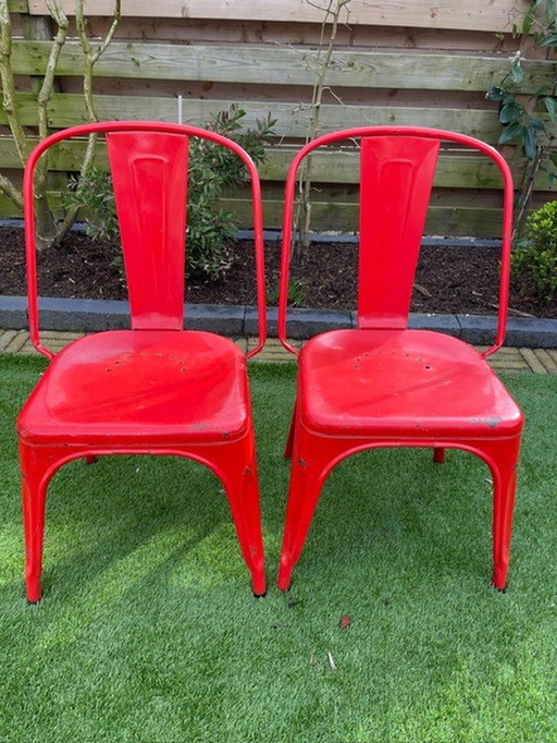 2x Tolix originele stoelen