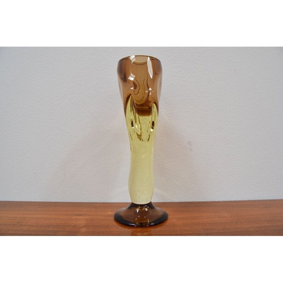 Image 1 of Vintage kunstglas vaas van Chribska, Tsjecho-Slowakije 1960
