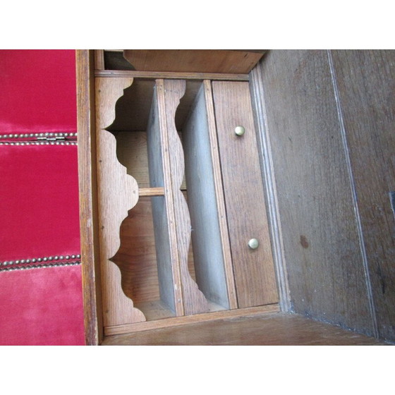 Image 1 of Vintage eiken bureau met 4 laden