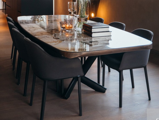 Image 1 of Cattelan Italia Planer Eettafel + 2 Coffee Tables Keramiek Calacatta