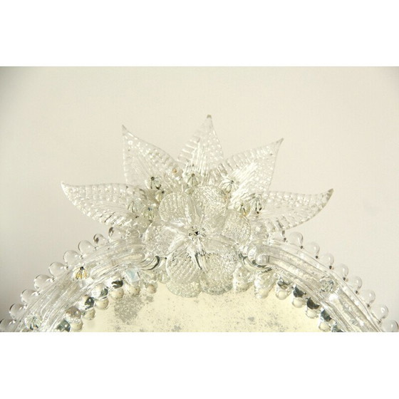 Image 1 of Vintage spiegel in murano glas en massief hout, Italië 1960