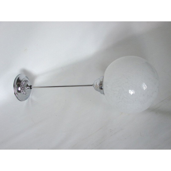 Image 1 of Vintage nikkel en messing hanglamp, jaren 1930
