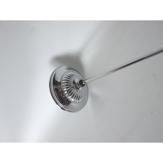 Image 1 of Vintage nikkel en messing hanglamp, jaren 1930