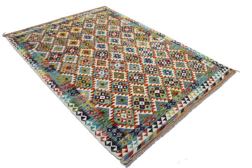 Originele oude stijl Kelim Afghan 245 X 172 Cm Top staat