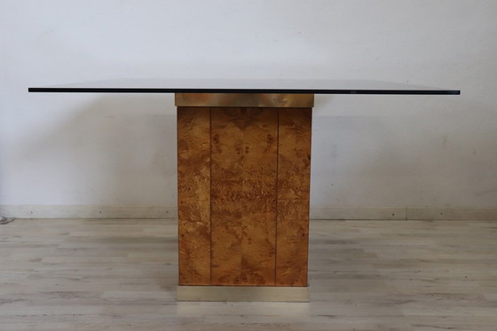 Image 1 of Eetkamertafel toegeschreven aan Jean Claude Mahey voor Roche Bobois, 1980S