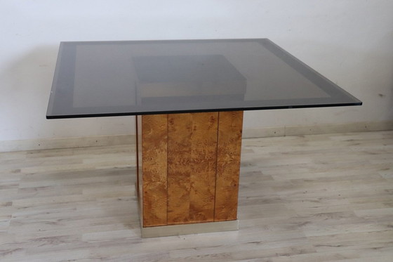 Image 1 of Eetkamertafel toegeschreven aan Jean Claude Mahey voor Roche Bobois, 1980S