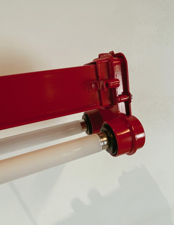 Image 1 of Vintage gerestaureerde XL plafondlamp uit oude fabriek