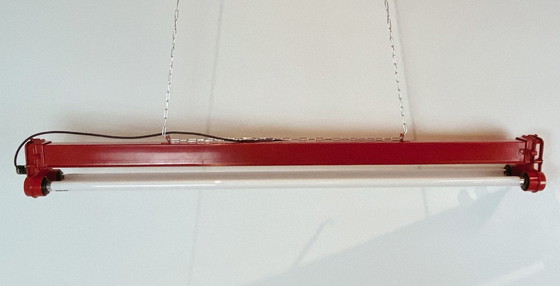 Image 1 of Vintage gerestaureerde XL plafondlamp uit oude fabriek