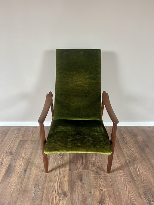 Mid Century Deens Modern Design fauteuil met hoge rug