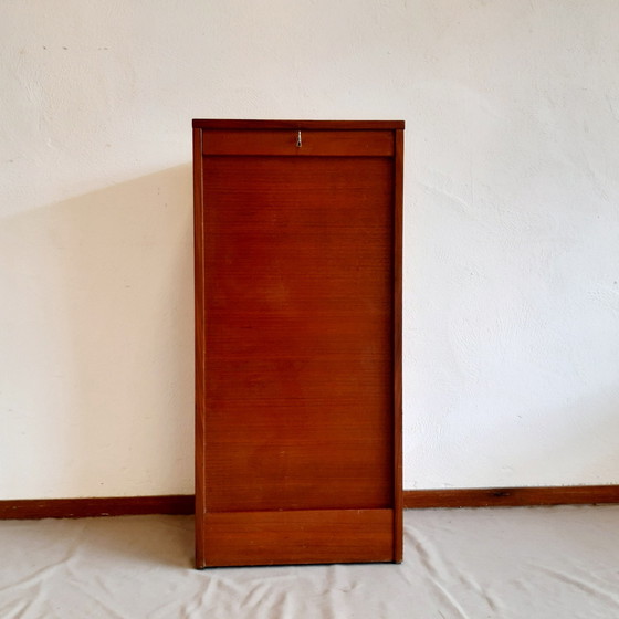 Image 1 of Vintage Deense  archiefkast van teak fineer