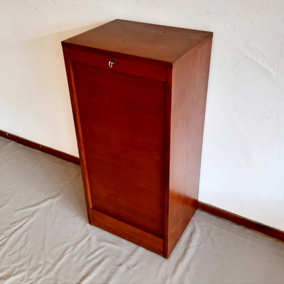 Image 1 of Vintage Deense  archiefkast van teak fineer