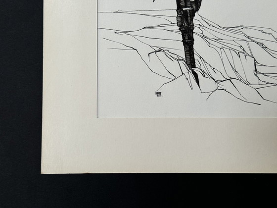 Image 1 of Landschap (inkt) - Eugène Eechaut (1928-2019)