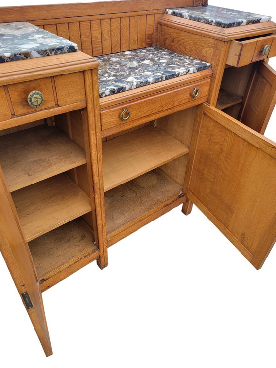 Image 1 of Art Deco 3-delig buffet met spiegel