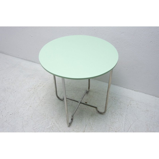 Image 1 of Vintage bohemien chromen salontafel van Hynek Gottwald, Tsjecho-Slowakije 1930