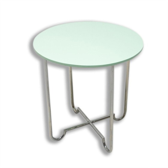 Image 1 of Vintage bohemien chromen salontafel van Hynek Gottwald, Tsjecho-Slowakije 1930