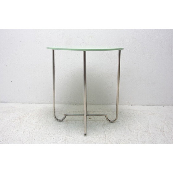 Image 1 of Vintage bohemien chromen salontafel van Hynek Gottwald, Tsjecho-Slowakije 1930