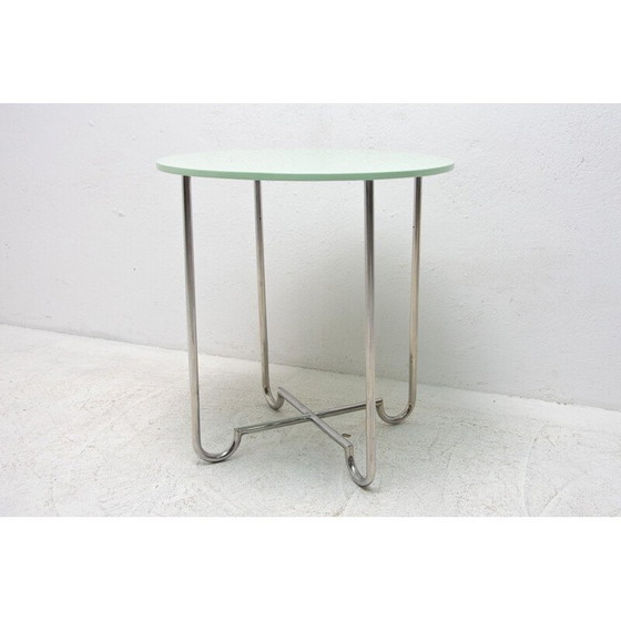 Image 1 of Vintage bohemien chromen salontafel van Hynek Gottwald, Tsjecho-Slowakije 1930