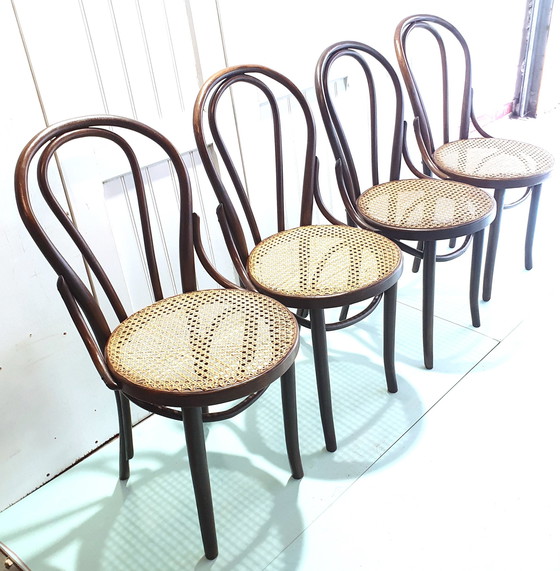 Image 1 of 4x Thonet nr. 18 stoel