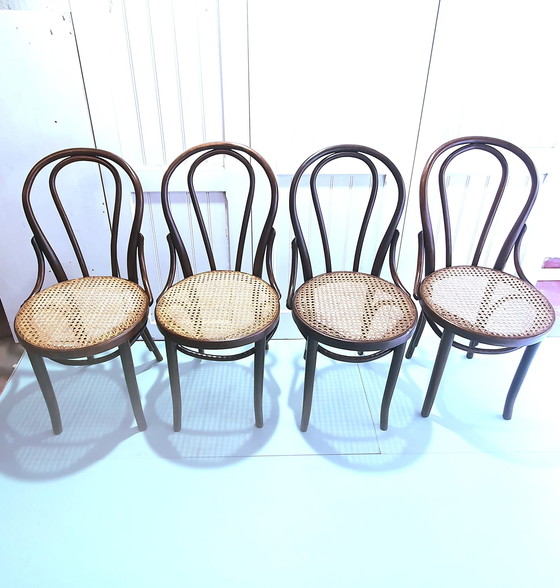 Image 1 of 4x Thonet nr. 18 stoel