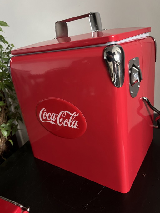 Vintage metalen Coca Cola koelbox