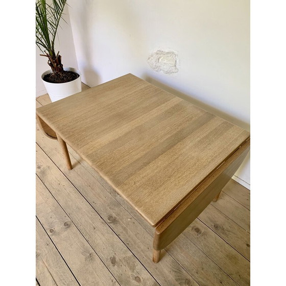 Image 1 of Scandinavische vintage massief eiken salontafel van Hans Wegner voor Getama, 1981