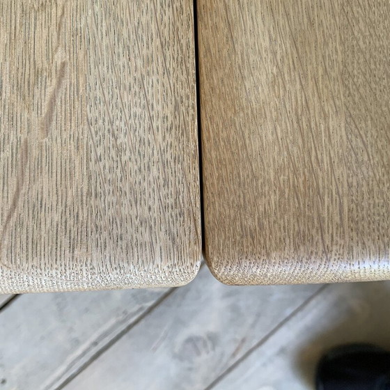 Image 1 of Scandinavische vintage massief eiken salontafel van Hans Wegner voor Getama, 1981