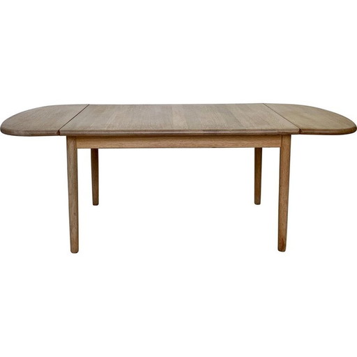 Scandinavische vintage massief eiken salontafel van Hans Wegner voor Getama, 1981
