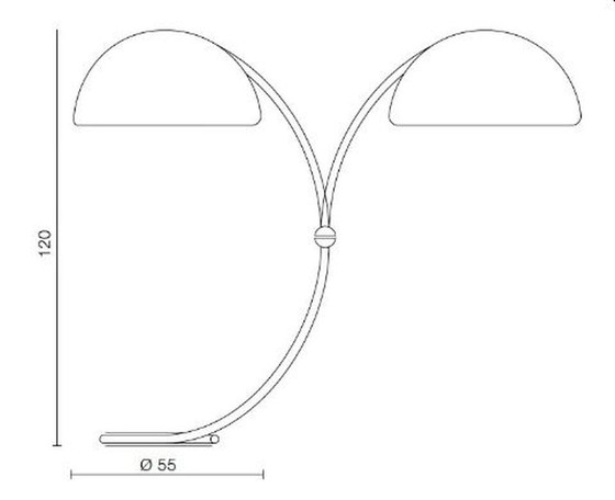 Image 1 of Serpente vloerlamp ontworpen door Elio Martinelli voor Martinelli Luce, jaren 60