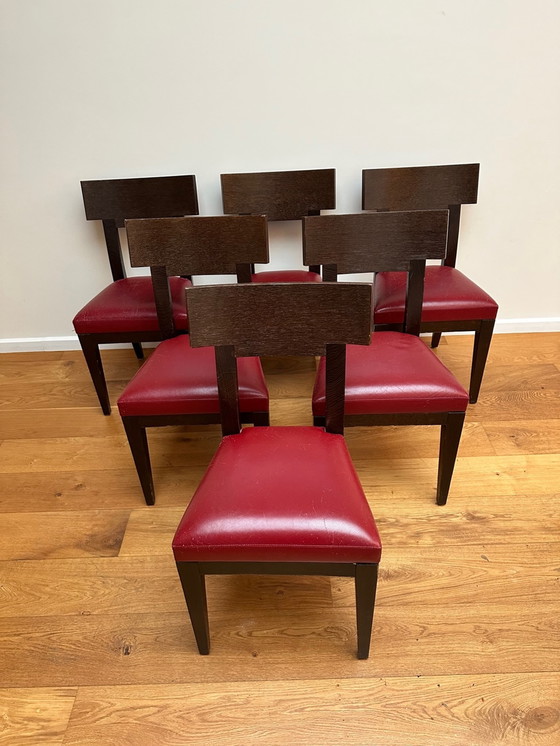 Image 1 of Philippe Hurel Tafel met 6 bijpassende stoelen