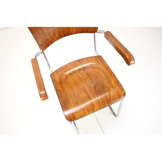 Image 1 of Vintage Bauhaus chromen fauteuil van Rudolf Vichr Prag, Tsjecho-Slowakije jaren 1930