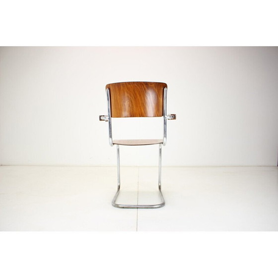 Image 1 of Vintage Bauhaus chromen fauteuil van Rudolf Vichr Prag, Tsjecho-Slowakije jaren 1930