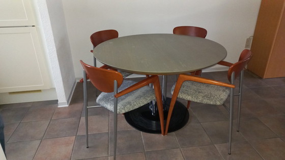 Image 1 of Leolux Trias Eetkamertafel, Evt Met Deze 4 Eetkamerstoelen Leverbaar