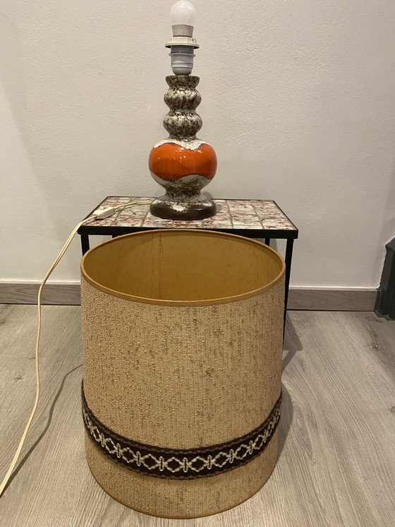 Image 1 of Vintage W-Germany keramiek lamp fat lava