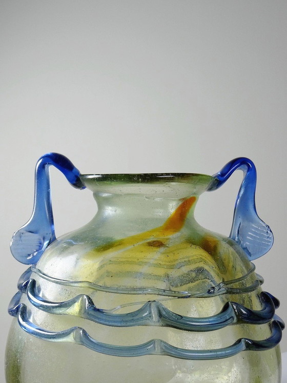 Image 1 of Grote Vaas Scavo Murano Vintage Kunstglaswerk