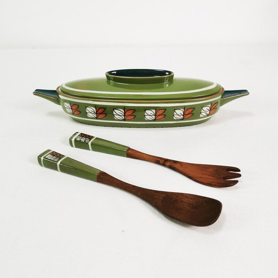 Image 1 of Vintage keramiek en teak kookset voor Ceramono, Duitsland 1960