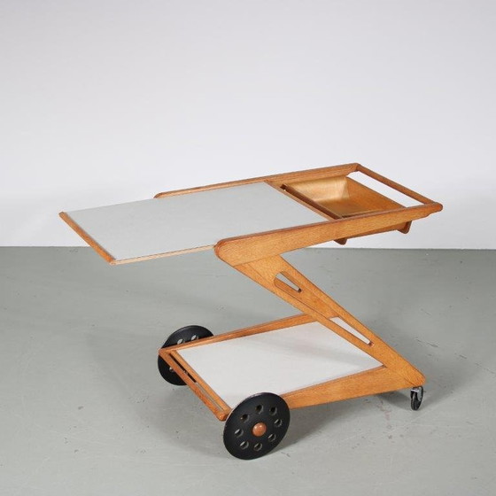 Image 1 of Cees Braakman "Mobilo PE03" Trolley voor Pastoe, Nederland 1950