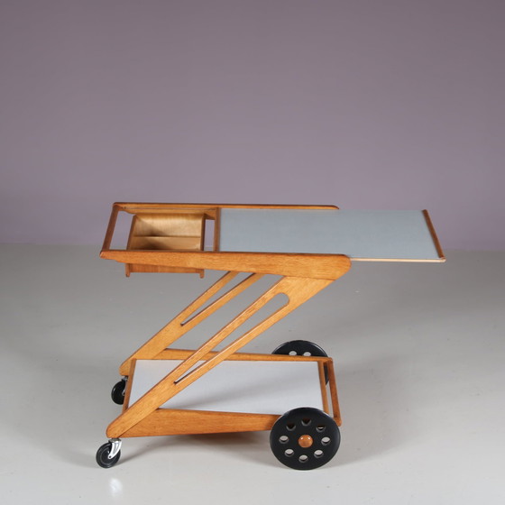 Image 1 of Cees Braakman "Mobilo PE03" Trolley voor Pastoe, Nederland 1950