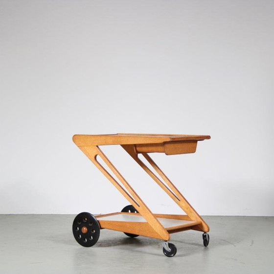 Image 1 of Cees Braakman "Mobilo PE03" Trolley voor Pastoe, Nederland 1950