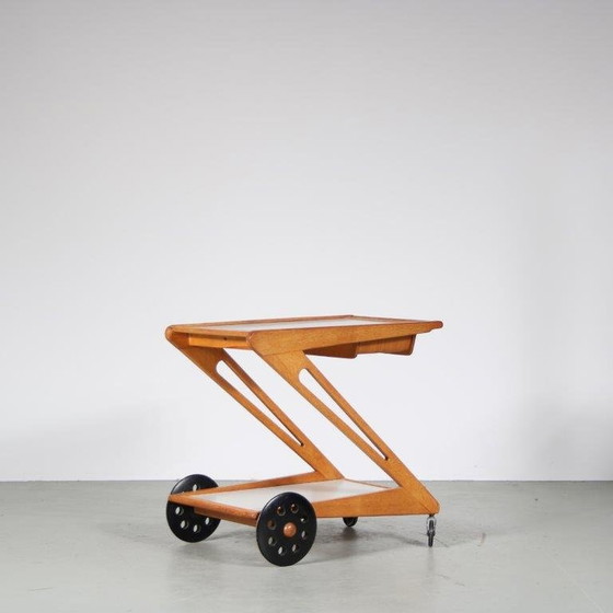 Image 1 of Cees Braakman "Mobilo PE03" Trolley voor Pastoe, Nederland 1950