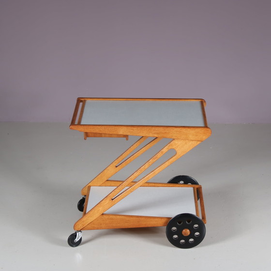 Image 1 of Cees Braakman "Mobilo PE03" Trolley voor Pastoe, Nederland 1950